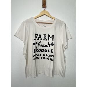 Anthropologie Farm Fresh Graphic Tee Size XL New